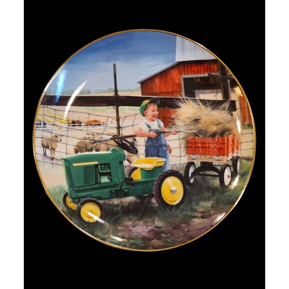 Lot Set Of Three Collection Farming Plates John Deere - Picture 2 of 7
